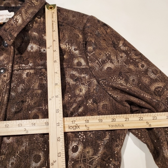 Coldwater CREEK lined brown  blazer jacket sz 16 - Picture 7 of 7